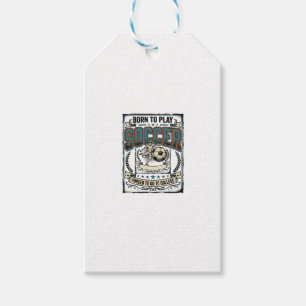 Vintage Soccer Born To Play College Shirt Design_1 Gift Tags