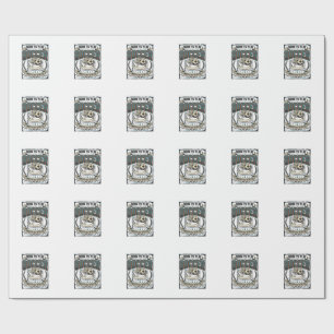 Vintage Soccer Born To Play College Shirt Design_1 Wrapping Paper