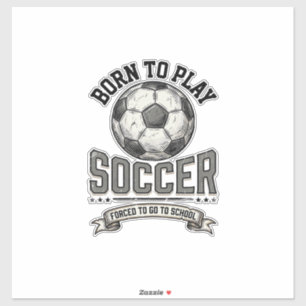 Vintage Soccer Born To Play School Shirt Design_1