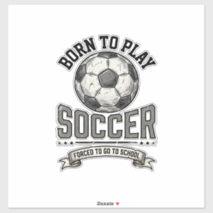 Vintage Soccer Born To Play School Shirt Design_1