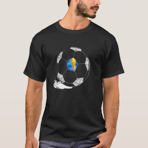 Vintage Soccer Bosnia Flag Bosnian Pride T-Shirt
