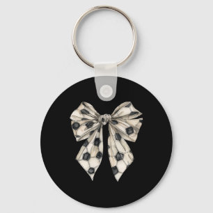 Vintage Soccer Bow Simple Soccer Mom Soccer Game D Key Ring