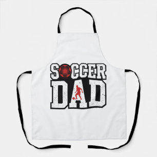 Vintage Soccer Dad Distressed Sports Typography Sh Apron