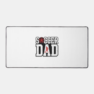Vintage Soccer Dad Distressed Sports Typography Sh Desk Mat