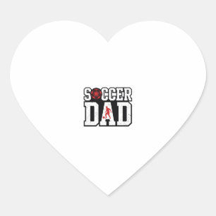 Vintage Soccer Dad Distressed Sports Typography Sh Heart Sticker