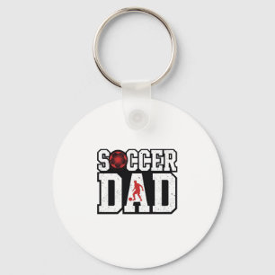 Vintage Soccer Dad Distressed Sports Typography Sh Key Ring