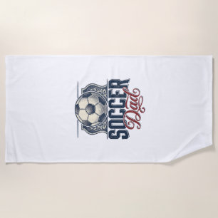 Vintage Soccer Dad Shirt Design_1 Beach Towel