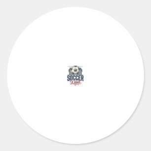 Vintage Soccer Dad Shirt Design_1 Classic Round Sticker