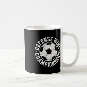 Vintage Soccer Defence Player Wins Championships F Coffee Mug