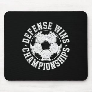 Vintage Soccer Defence Player Wins Championships F Mouse Pad