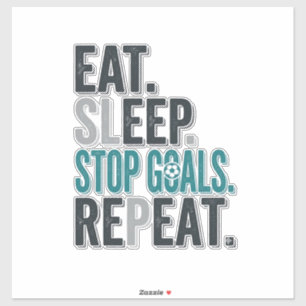 Vintage Soccer Goalie Eat Sleep Stop Goals Shirt_1
