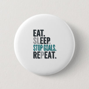 Vintage Soccer Goalie Eat Sleep Stop Goals Shirt_1 6 Cm Round Badge