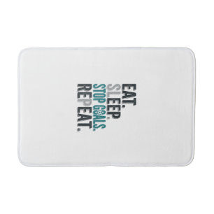 Vintage Soccer Goalie Eat Sleep Stop Goals Shirt_1 Bath Mat
