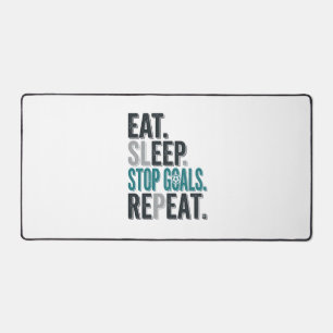 Vintage Soccer Goalie Eat Sleep Stop Goals Shirt_1 Desk Mat