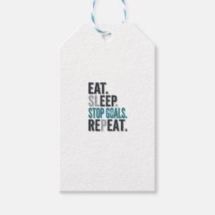 Vintage Soccer Goalie Eat Sleep Stop Goals Shirt_1 Gift Tags