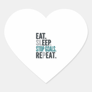 Vintage Soccer Goalie Eat Sleep Stop Goals Shirt_1 Heart Sticker