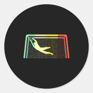 Vintage Soccer Goalie Goalkeeper For Boys Girls T Classic Round Sticker