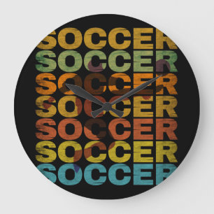 VINTAGE SOCCER LARGE CLOCK
