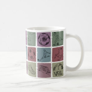 Vintage Soccer Lover Drinkware Football Player Gif Coffee Mug