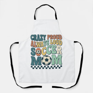 Vintage Soccer Mum Proud Loud Shirt Design_1 Apron