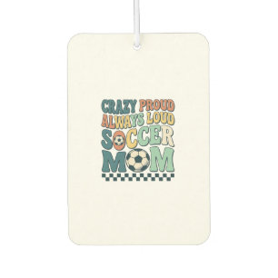 Vintage Soccer Mum Proud Loud Shirt Design_1 Car Air Freshener