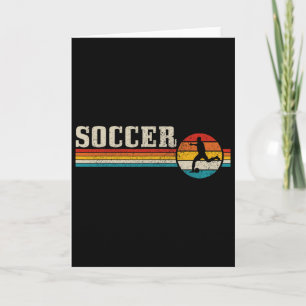 Vintage Soccer Player Sport Retro Men Boys Footll Card