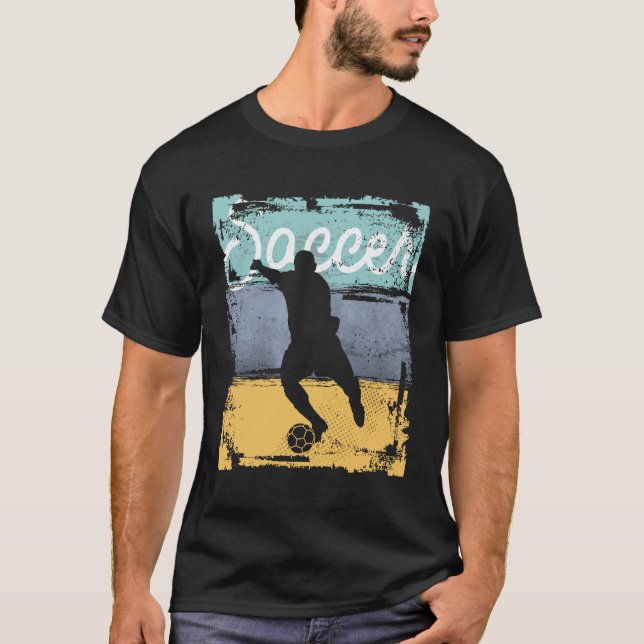 Vintage Soccer Player T-Shirt (Front)
