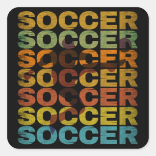 VINTAGE SOCCER SQUARE STICKER