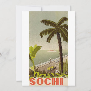 Vintage Sochi Marine Station Fine Art Travel Invitation