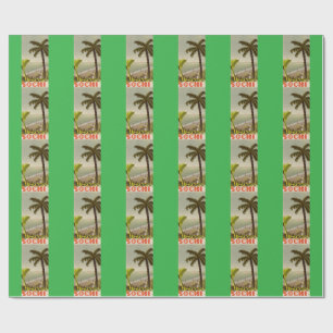 Vintage Sochi Marine Station Fine Art Travel Wrapping Paper