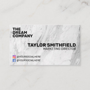 VINTAGE SOCIAL MEDIA MARBLE BUSINESS CARD