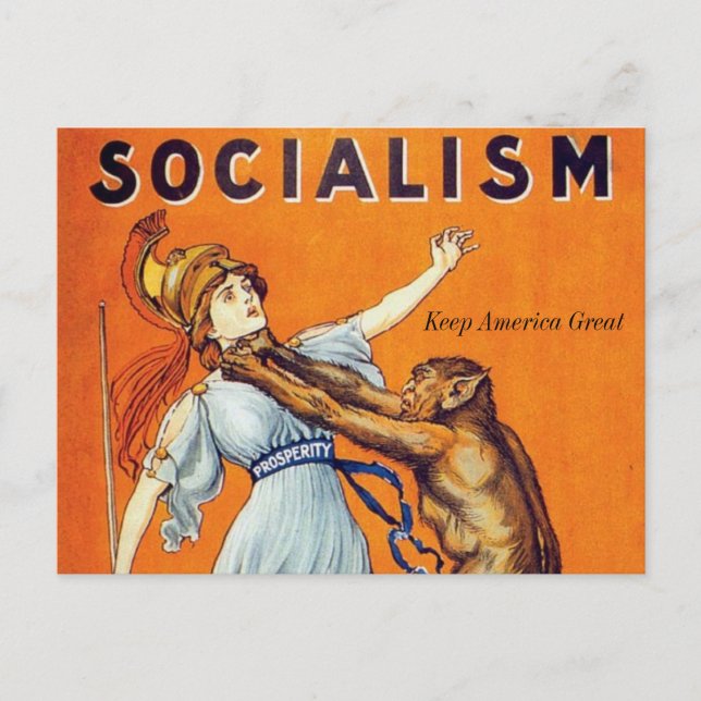 Vintage Socialism Political Holiday Postcard (Front)