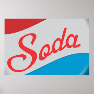 Vintage Soda Bottle Cap Poster