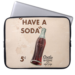 Vintage Soda Poster Laptop Sleeve