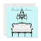 Vintage Sofa Chandelier Teal Black Bridal Shower