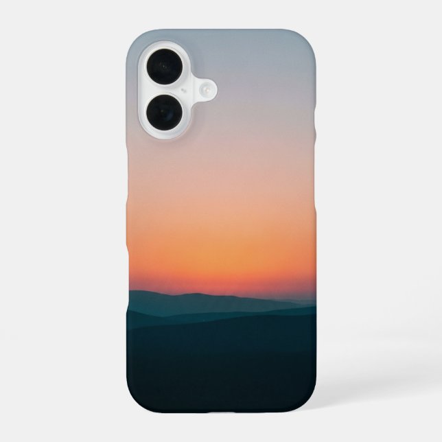 Vintage Soft Horizon iPhone 16 Case (Back)