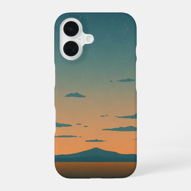 Vintage Soft Horizon iPhone 16 Case (Back)
