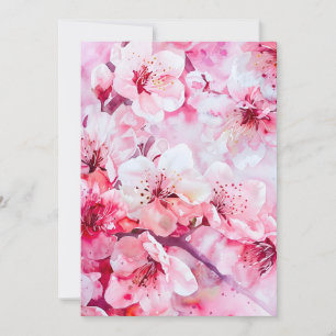Vintage Soft Pink Petal Blossom Announcement