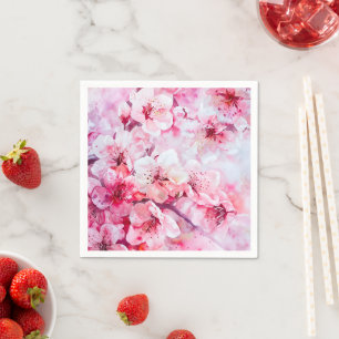 Vintage Soft Pink Petal Blossom Napkin