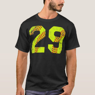 Vintage Softball 29 Jersey Number  T-Shirt