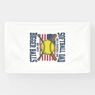 Vintage Softball Dad Bigger Balls Shirt Design_1 Banner
