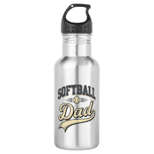 Vintage Softball Dad Sports Father Shirt Design (2 532 Ml Water Bottle