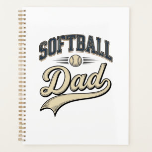 Vintage Softball Dad Sports Father Shirt Design (2 Planner