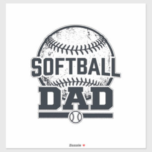 Vintage Softball Dad Vector T-Shirt Design_1