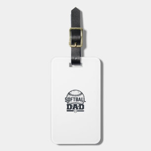 Vintage Softball Dad Vector T-Shirt Design_1 Luggage Tag