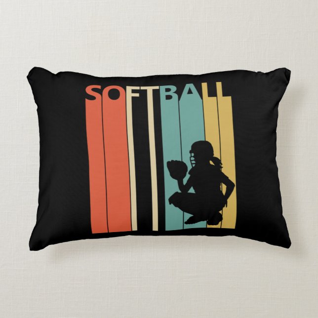 Vintage Softball Decorative Cushion (Front)