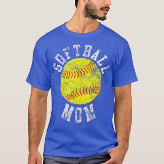 Vintage Softball Mum  T-Shirt