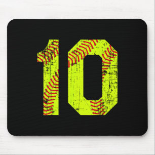 Vintage Softll 10 Jersey Number Mouse Pad