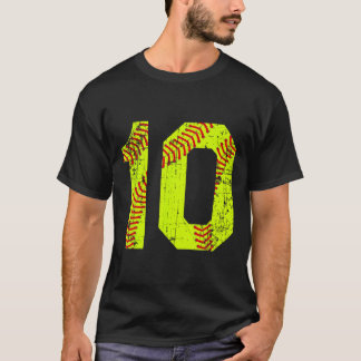 Vintage Softll 10 Jersey Number T-Shirt