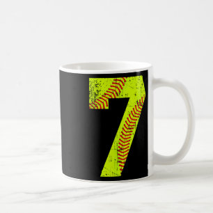 Vintage Softll 7 Jersey Number Coffee Mug